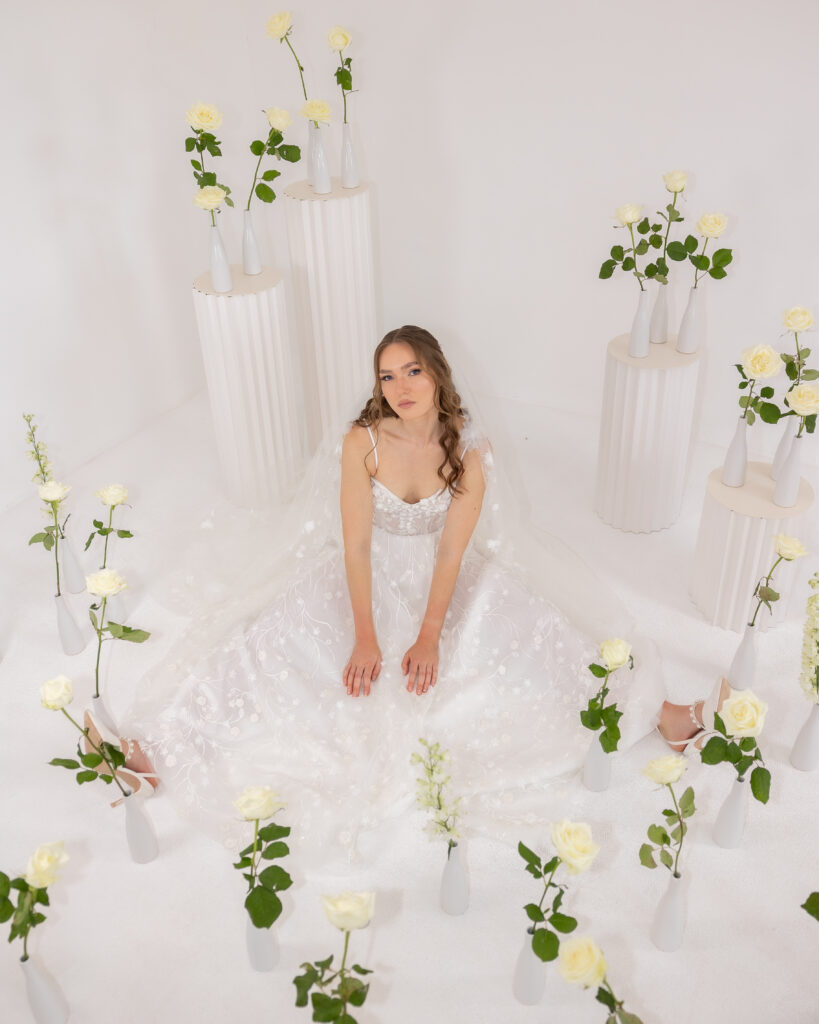 Brautshooting Blumen Editorial Prinzessin